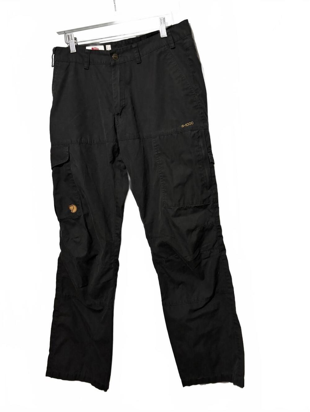 Fjallraven G-1000 Black Cargo Pants Size 32x30
